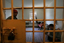 The patients of the secure ward condemned for serious crimes undergo compulsory treatment here. Mental hospital not far from Sukhumi, Abkhasia, Friday, March 17, 2006. About a hundred patients and several members of the staff are placed in a small two-storeyed building. It's the only hospital of the kind in Abkhasia which was badly damaged in the war. The hospital could never do without its head physician Konstantin Anua.