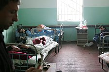 The patients of the secure ward condemned for serious crimes undergo compulsory treatment here. Mental hospital not far from Sukhumi, Abkhasia, Friday, March 17, 2006. About a hundred patients and several members of the staff are placed in a small two-storeyed building. It's the only hospital of the kind in Abkhasia which was badly damaged in the war. The hospital could never do without its head physician Konstantin Anua.