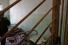 The patients of the secure ward condemned for serious crimes undergo compulsory treatment here. Mental hospital not far from Sukhumi, Abkhasia, Friday, March 17, 2006. About a hundred patients and several members of the staff are placed in a small two-storeyed building. It's the only hospital of the kind in Abkhasia which was badly damaged in the war. The hospital could never do without its head physician Konstantin Anua.