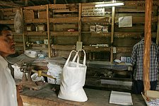 Of the Cuban economics features is food ration card for locals. Thanks to it local people get the minimal amount of basic food stuff, such as rice, banans etc. for a very low price. Baracoa, Cuba, Saturday, March 3, 2007.