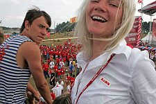 Activists of the pro-Kremlin Nashi (Ours) youth movement in the Nashi summer camp on Lake Seliger, some 300 kilometres (~180 miles) northwest of Moscow, Wednesday, July 18, 2007. Pro-Kremlin Nashi (Ours) youth movement has assembled about 10 thousand young people from all over Russia to a summer camp where they are going to do sports and attend political and socially oriented lectures and training sessions for two weeks.