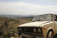 The view of Tshinvali from the road to Russia, Monday August 11, 2008. 