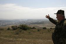 The view of Tshinvali from the road to Russia, Monday August 11, 2008. 