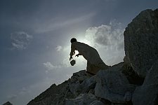  A worker of the gypsum quarry. Sudan, December, 2003.