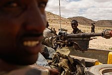 Somaliland Army. Los Anod, SomaliLand, Tuesday, October 16, 2007. The military constantly camp near Los Anod in the province of  SomaliLand, bordering on PuntLand. Fighting is resumed at this territory from time to time.