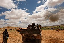 Somaliland Army. Los Anod, SomaliLand, Tuesday, October 16, 2007. The military constantly camp near Los Anod in the province of  SomaliLand, bordering on PuntLand. Fighting is resumed at this territory from time to time.