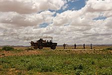 Somaliland Army. Los Anod, SomaliLand, Tuesday, October 16, 2007. The military constantly camp near Los Anod in the province of  SomaliLand, bordering on PuntLand. Fighting is resumed at this territory from time to time.