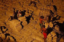 Unloading cement from the ship. Berbera, SomaliLand, Saturday, September 29, 2007. For 16 years Somaliland has already been an actually independent state. It has its own constitution, relatively stable political system and comparatively efficient government, army, police as well as the currency of it's own. Nevertheless not a single country has so far recognized the sovereignty of Somaliland.