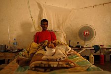 The patient of the emergency center situated at the ruins of the national museum. Hargeisa, SomaliLand, Friday, October 5, 2007. For 16 years Somaliland has already been an actually independent state. It has its own constitution, relatively stable political system and comparatively efficient government, army, police as well as the currency of it's own. Nevertheless not a single country has so far recognized the sovereignty of Somaliland.