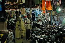 The policeman patrolling the central market of Hargeisa. Hargeisa, SomaliLand, Tuesday, October 9, 2007. The police station named New Hargeisa is situated in one of the most criminal districts of the capital with its largest market and railway terminal.