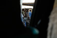 Street scene in the village not far from Los Anod, SomaliLand. Monday, October 15, 2007. The military constantly camp near Los Anod in the province of  SomaliLand, bordering on PuntLand. Fighting is resumed at this territory from time to time.